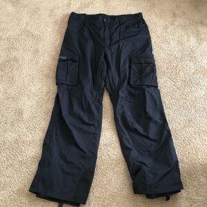 Marmot black men’s snow pants snowboarding skiing vents xl adjustable cargo